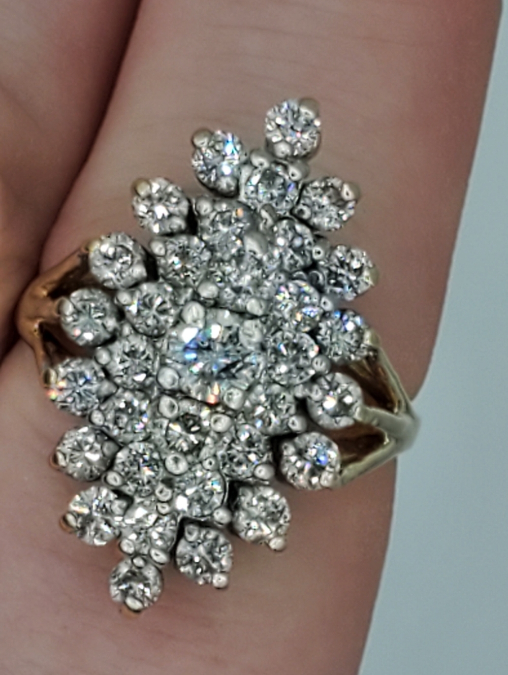 14k Solid Yellow Gold 3.60CTW Natural Diamond Vintage Ring - Picture 13 of 15